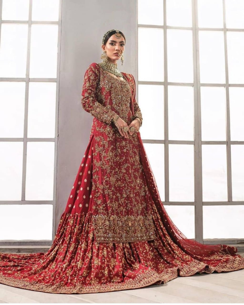 Golden Bridal Shirt - Lehenga - Organza Embroidered Dupatta | Bridal shirts,  Asian bridal dresses, Pakistani bridal dresses