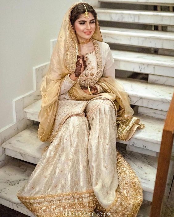 White and gold outlet nikkah dress